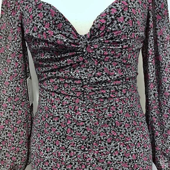 Floret Studios NWT Floral Mini Dress Women L - Picture 4 of 12